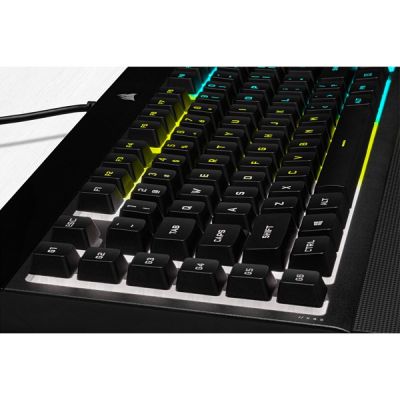 5. Corsair | Gummikuppel | K55 RGB PRO | Gaming-Tastatur | Gaming-Tastatur | RGB-LED-Licht | Vereinigte Staaten | Kabelgebunden | Schwarz