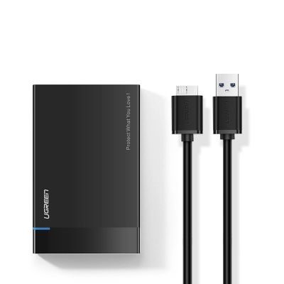 2. Ugreen Schacht für HDD SSD Festplattengehäuse 2,5'' SATA USB 3.2 Gen 1 (5 Gbps) Micro USB SuperSpeed + 0,5 m Kabel schwarz (US221 30848)