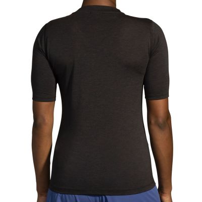 4. High Point Kurzarm-Lauf-T-Shirt für Damen, Schwarz