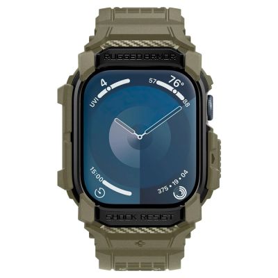 4. Spigen Rugged Armor „Pro“-Armband für Apple Watch 10 (46 mm) – grün