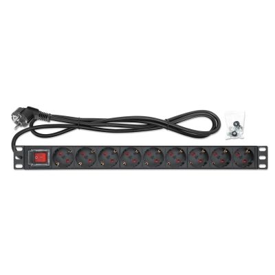 5. Intellinet 715133 PDU Stromverteilungseinheit 9 x Netzwerkanschlüsse 1U Schwarz