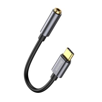 2. Baseus L54-Adapter für USB-C-Kopfhörer/Miniklinke 3,5 mm DAC 24 Bit 48 KHz – Grau