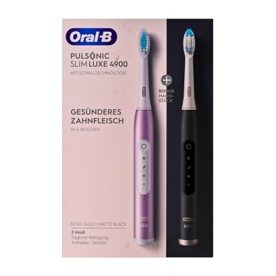 16. Oral-B Pulsonic SlimLuxe 4900 Elektrische Zahnbürste, 2er-Pack