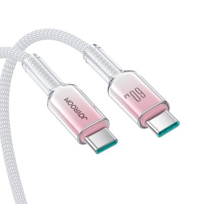 7. Joyroom S-A42 Crystal-Clear Series 60W USB-C – USB-C-Kabel 1,2 m – Weiß