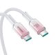 7. Joyroom S-A42 Crystal-Clear Series 60W USB-C – USB-C-Kabel 1,2 m – Weiß