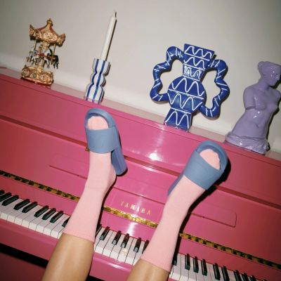 9. Kubota Basic Plain Cloud Blue Pool Flip-Flops K25SS-101-002-14-1