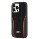 3. Audi Echtleder MagSafe iPhone 16 Pro Max 6,9" schwarz-rot/schwarz-rot Hardcase AU-TPUPCMIP16PM-R8/D3-RD