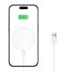 3. Tech-Protect QI15W-A33 induktives Ladegerät mit MagSafe und Ständer mit USB-A/USB-C-Kabel – Weiß
