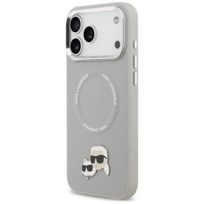 2. Karl Lagerfeld Karl & Choupette Pins MagSafe Case für iPhone 17 Pro - Grau