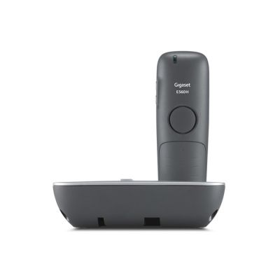 4. Gigaset E560A DECT-Telefon Anrufer-ID und Namensanzeige Schwarz, Silber