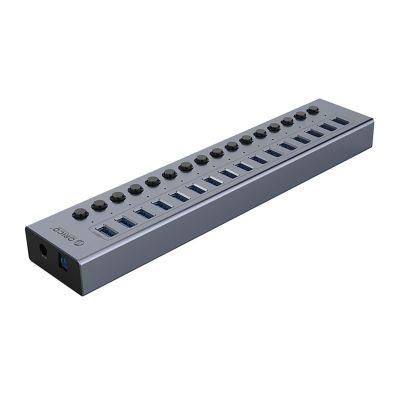 2. Orico BT2U3-16AB Hub 16x USB-A 3.0 mit Schaltern - grau
