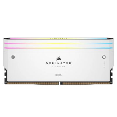 12. Corsair 32 GB PC 7000 CL34 DDR5-Speicherkit, 2 x 16 GB, Dominator T RGB Weiß, Einzelhandel