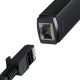 3. Baseus Lite Series externe Netzwerkkarte USB Typ C - RJ-45 1Gbps (1000Mbps) schwarz (WKQX000301)