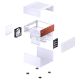 17. Jonsbo N4 WHITE Micro Tower Computer Security & Holders White