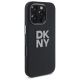 4. DKNY Liquid Silicone Metal Logo Hülle für iPhone 16 Pro – Schwarz