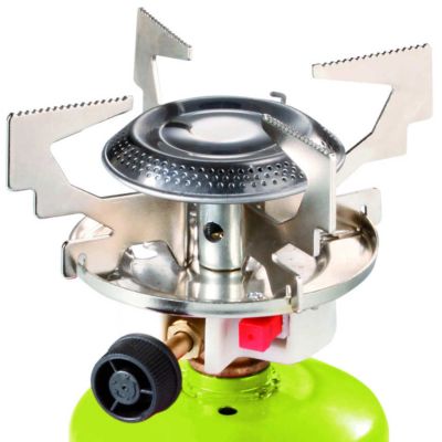 3. Gas-Campingkocher mit punktierten Gaskartuschen FOCUS Piezozünder 1,4 kW