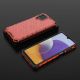 13. Honeycomb Handyhülle Schutzhülle mit TPU Rahmen für Samsung Galaxy A22 4G rot