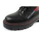 6. Lee Cooper Stiefel, Damenstiefel, Lederstiefel, Schwarz, Rot, Warm