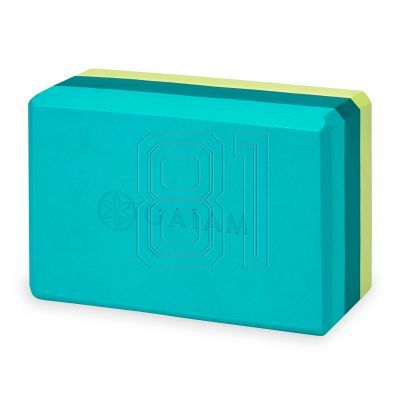 3. Gaiam Teal Tonal Tri 62207 Yogablock