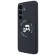 2. Karl Lagerfeld Silikonhülle mit Karl&Choupette-Motiv und MagSafe-Design für Samsung Galaxy S26 FE – Schwarz
