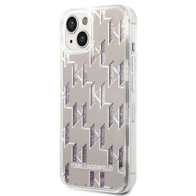 2. Karl Lagerfeld KLHCP14SLMNMS iPhone 14 6.1" Hardcase Silber / Silber Liquid Glitter Monogram