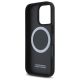 7. BMW M Perforierte MagSafe-Hülle mit Twisted Line-Design für iPhone 16 Pro – Schwarz