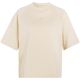 2. adidas Damen-T-Shirt mit kleinem Logo, cremefarben, KT0302