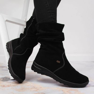 7. RIEKER W RKR130 isolierte Lederstiefeletten