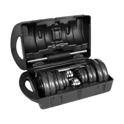 5. REBEL ACTIVE VERSTELLBARE HANTELN IM KOFFER MIT HANTELSTANGEN, 20-KG-SET