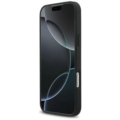 5. Mercedes Lederhülle mit Lorbeerblattstreifen und MagSafe-Design für iPhone 17 Pro Max – Schwarz