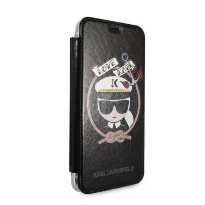 6. Karl Lagerfeld Signature Glitter iPhone X/Xs Hülle - Schwarz