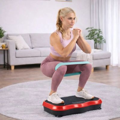 6. Extralink Moonwalk Spin Move Vibrationsplattform für Fitnessübungen 200W rot