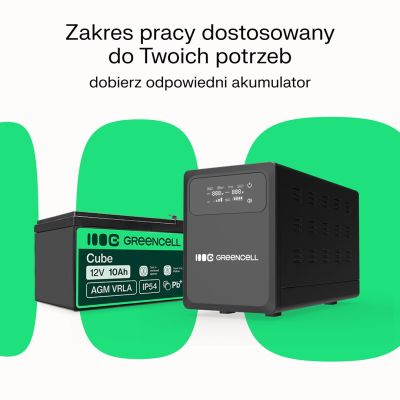 4. Greencell PowerCore USV 2000VA 1200W AVR 24VDC LCD