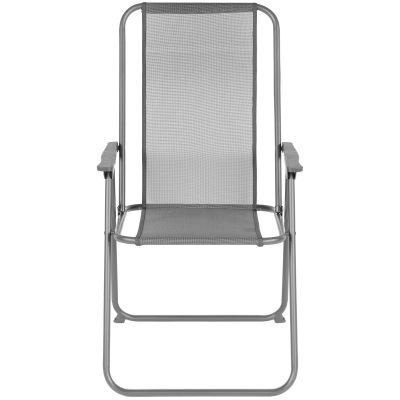 9. Gartenmöbel-Set, runder Tisch, 4 Stühle und Sonnenschirm, dunkelgrau