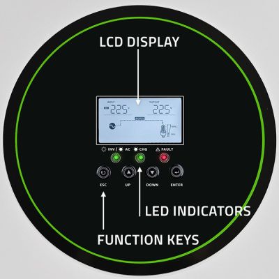 4. Qoltec Hybrid-Off-Grid-Solarwechselrichter 3500 W | 100 A | 24 V | MPPT | BMS | WLAN-Option | Sinus | Leistungsfaktor 1,0