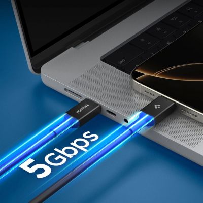 3. Spigen EB10020CC USB-C-Kabel 100 W 200 cm – Schwarz