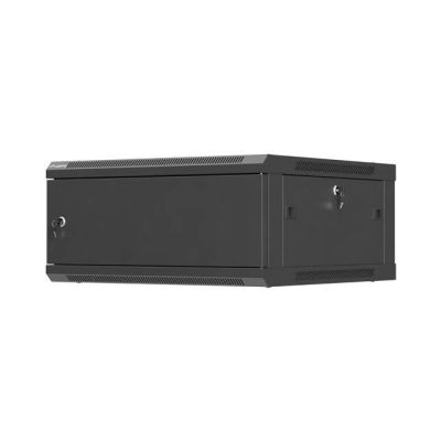 28. LANBERG Wandregalschrank 19" 4U 600X600 Schwarze Metalltür (Bausatz)