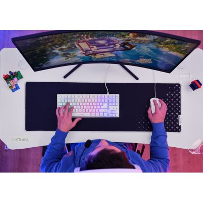 7. TRUST GXT 709W LUMINUS RGB WEISS Gaming-Schreibtisch