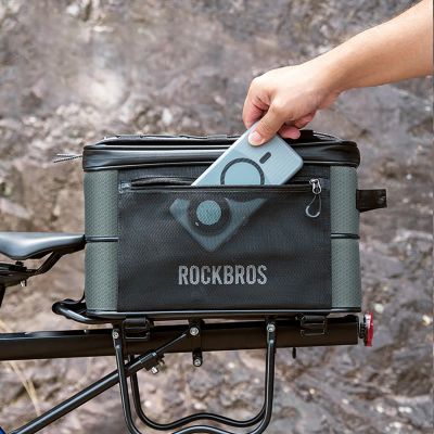 4. Rockbros A30 ROAD TO SKY Faltbare Fahrradtasche für den Kofferraum 15-30L - Grau