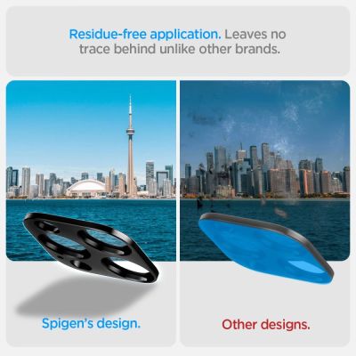 15. Spigen Optik.tR Kameraschutz für iPhone 14 Pro / Pro Max / 15 Pro / Pro Max / 16 Pro / Pro Max - Schwarz 2 Stk.