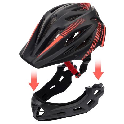 8. Meteor Lupus S Integral-Fahrradhelm 48-52 cm Schwarz/Rot