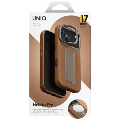 6. Uniq Heldro Pro Magclick Ladehülle für iPhone 17 Pro – Braun