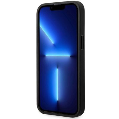 5. Hülle BMW BMHMP14X22RFGK iPhone 14 Pro Max 6.7" schwarz/schwarz Leder Rautenmuster MagSafe