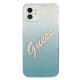 3. Guess GUHCP12SPCUGLSBL iPhone 12 mini 5,4" blau/blaue Hardcase Glitter Gradient Script
