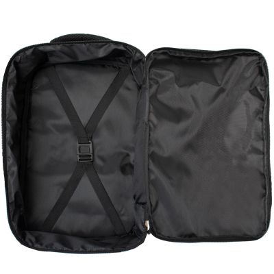 7. Schwarzer Flugzeug-Rucksack mit Laptopfach SEMI LINE