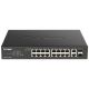 D-Link DGS-1100-18PV2 Managed Network Switch L2 Gigabit Ethernet (10/100/1000) PoE-Unterstützung 1 HE Schwarz