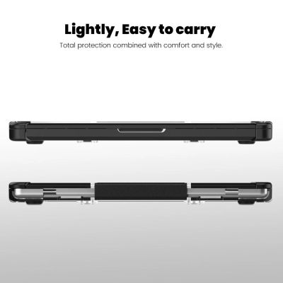 7. Tech-Protect SmartShell Pro Hülle für MacBook Pro 14 M1 / ​​M2 / M3 / M4 / M5 2021–2025 – schwarz und transparent