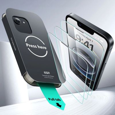 6. ESR UltraFit Schutzhülle aus gehärtetem Glas (2er-Pack) für iPhone 13 / 13 Pro / 14 / 16e / 17e