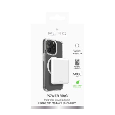 2. Puro Power Mag 5000 mAh Powerbank mit MagSafe USB-C – weiß