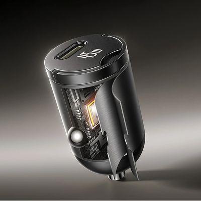 14. Baseus PrimeTrip VP2 45W USB-C Kfz-Ladegerät mit 60W USB-C auf USB-C 1m Kabel – Schwarz